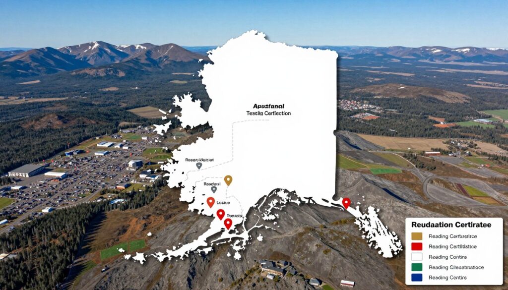 Alaska 測試中心位置地圖