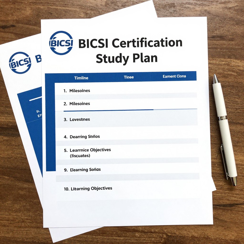 BICSI 認證代考個性化學習計劃示例