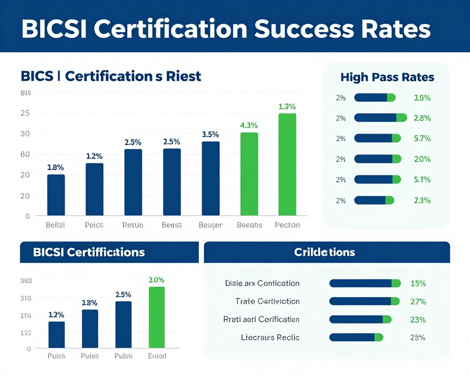 BICSI 認證代考服務的成功率統計圖表