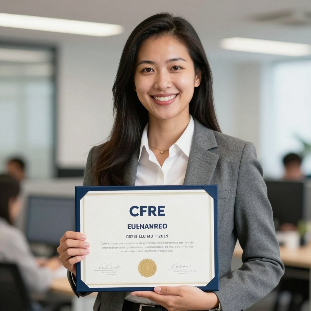 CFRE 認證代考服務成功案例中的客戶展示證書