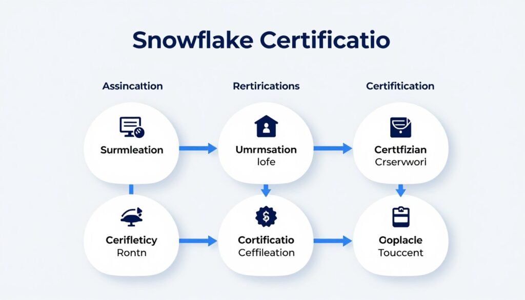 Snowflake認證代考服務流程圖示，從諮詢到獲取證書的完整過程