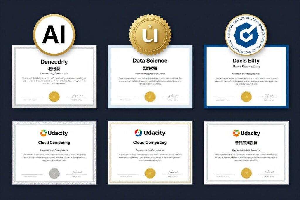 各種熱門Udacity認證證書展示 各種熱門Udacity認證證書展示