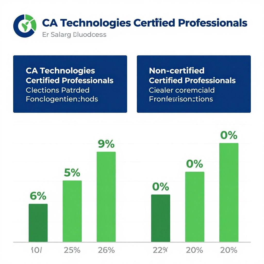 展示CA Technologies認證持有者薪資優勢的統計圖表 展示CA Technologies認證持有者薪資優勢的統計圖表