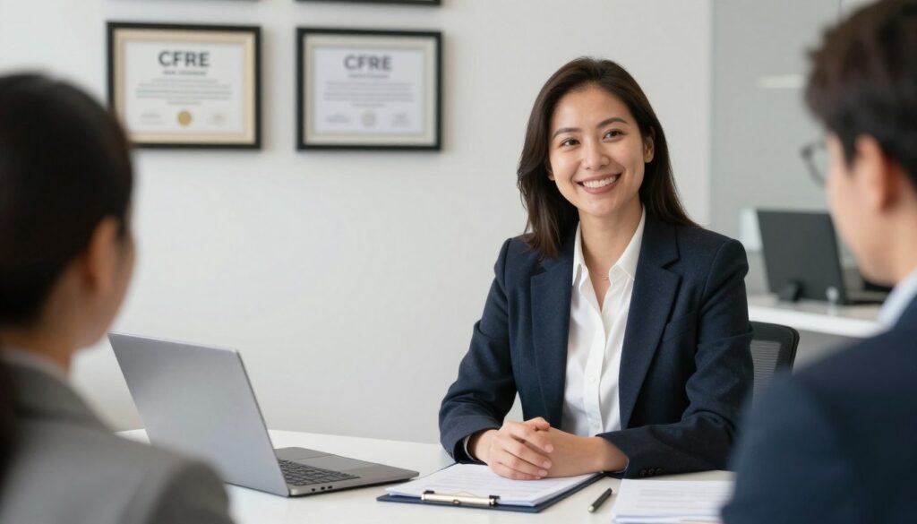 成功獲得CFRE認證的專業人士在工作中的場景