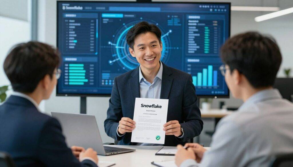 滿意客戶分享Snowflake認證成功經驗的場景
