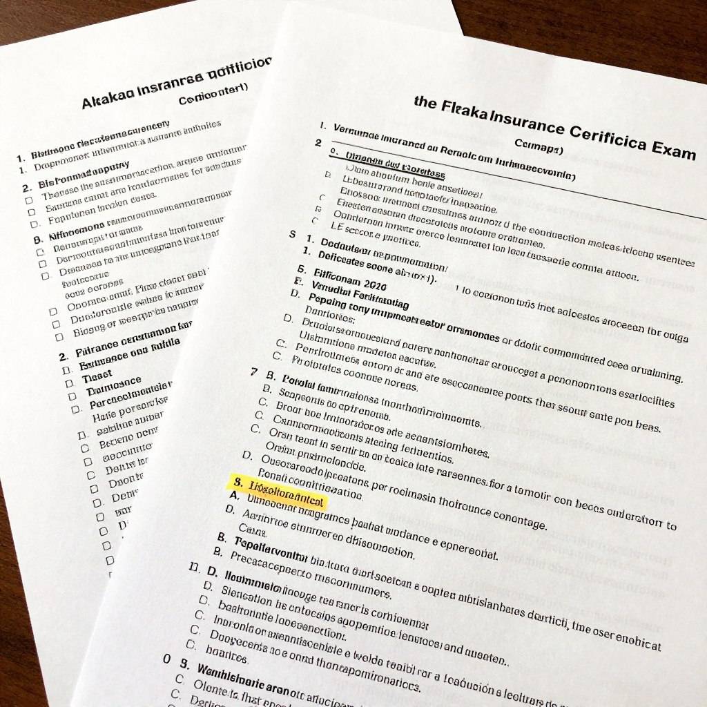Alaska Insurance考試內容複雜性展示