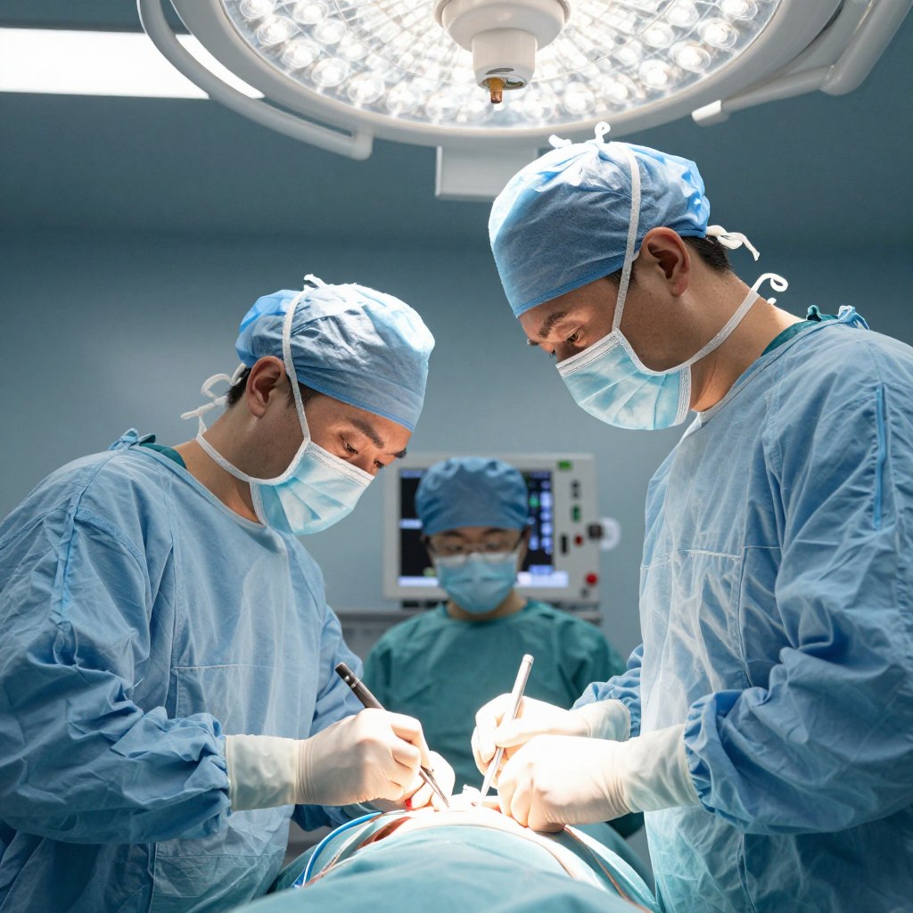 Board certified foot and ankle surgeon performing advanced surgical procedure