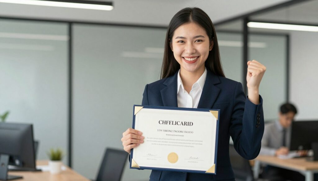 成功獲得認證慶祝