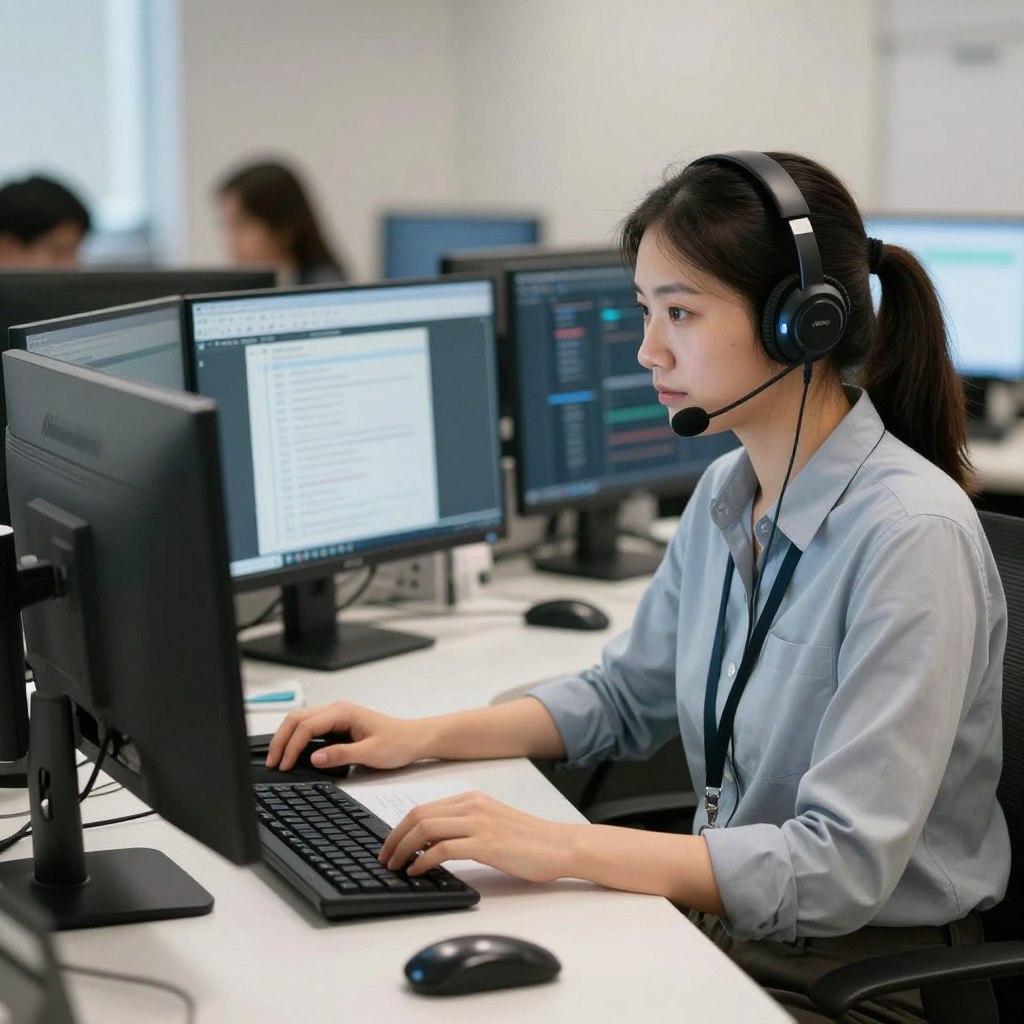 技術支持團隊確保考試順利進行