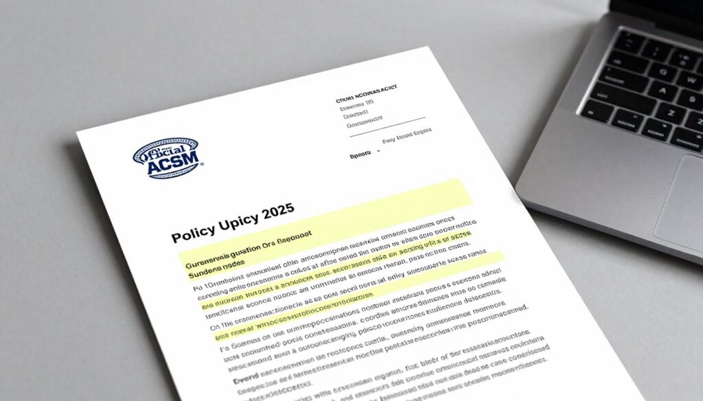 2025年ACSM認證考試新政策官方公告文件