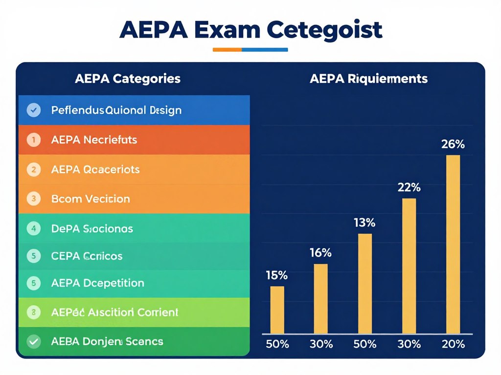 AEPA考試各類別分佈與要求對比圖表 AEPA考試各類別分佈與要求對比圖表