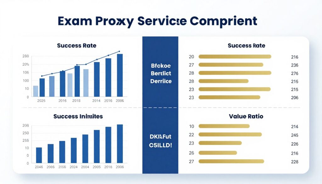 代考服務對比優勢分析圖表