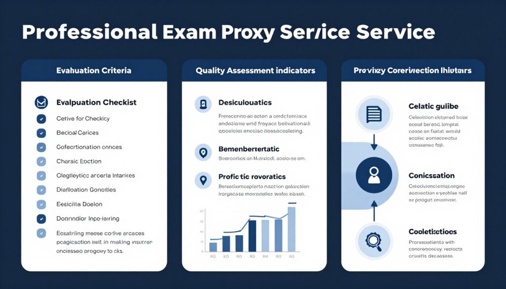 專業代考機構評估標準與選擇指南圖示