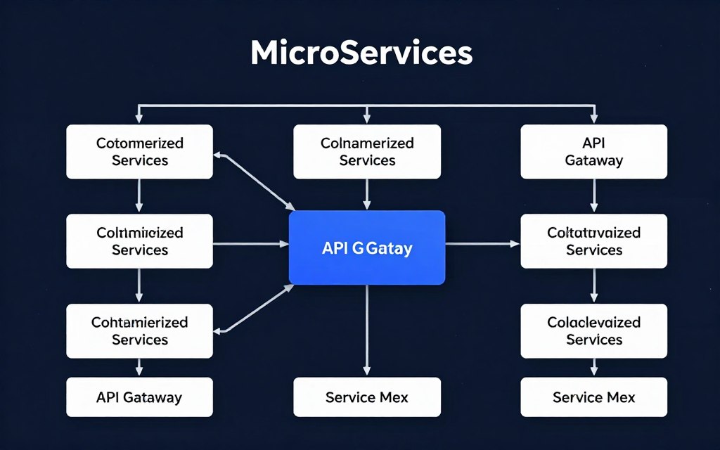 微服務架構示意圖 微服務架構示意圖
