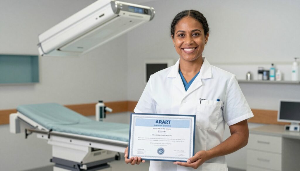 成功取得ARRT認證的專業人員展現自信與成就