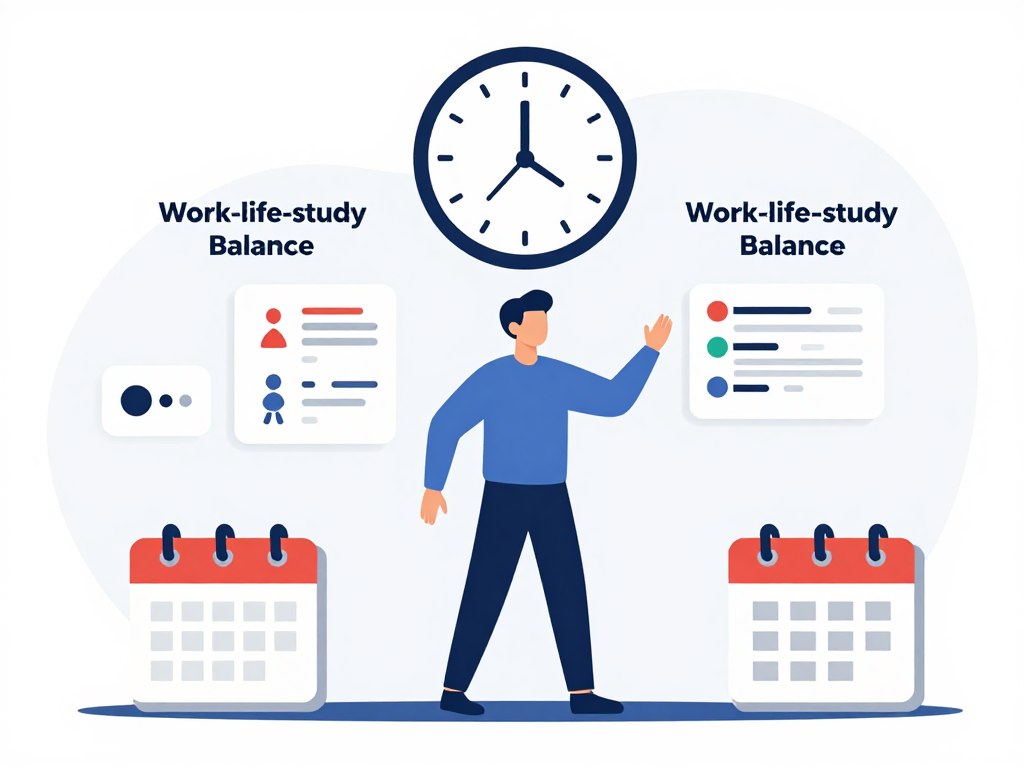 時間管理與學習平衡概念圖 時間管理與學習平衡概念圖