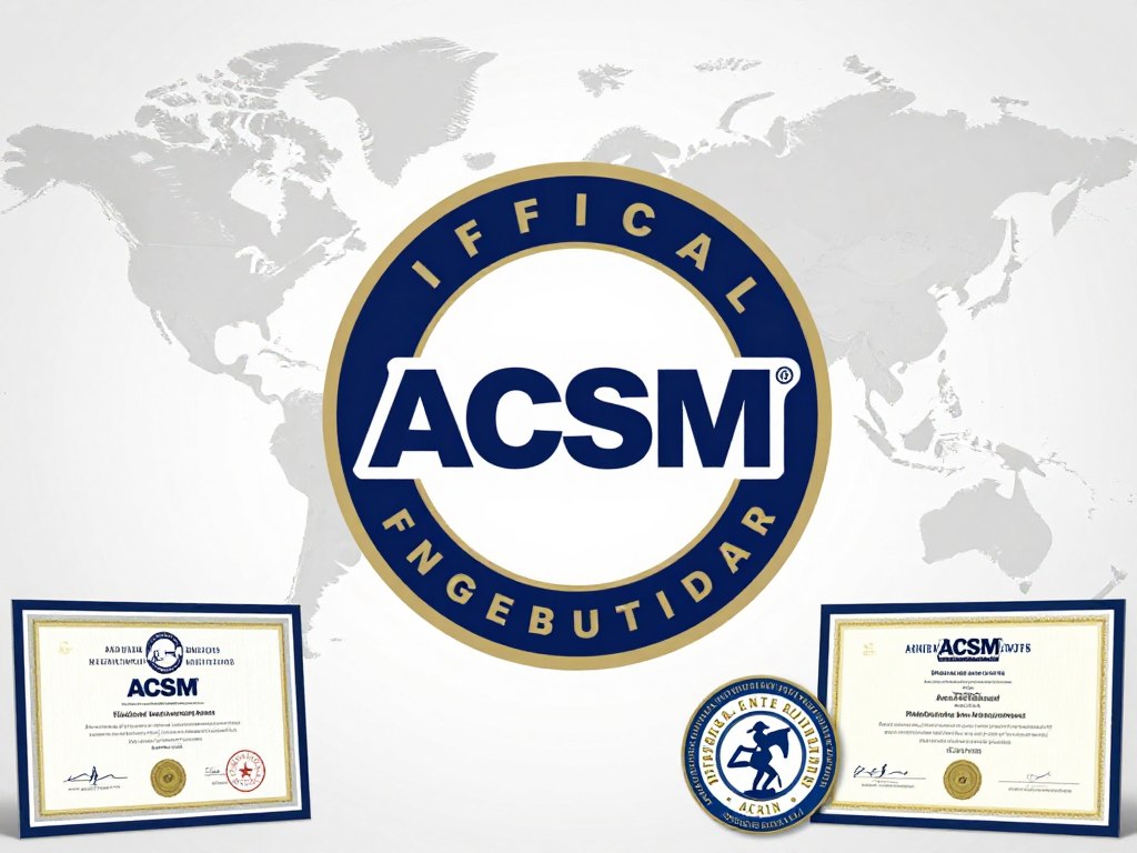 美國運動醫學協會ACSM標誌與全球認可的專業認證體系展示