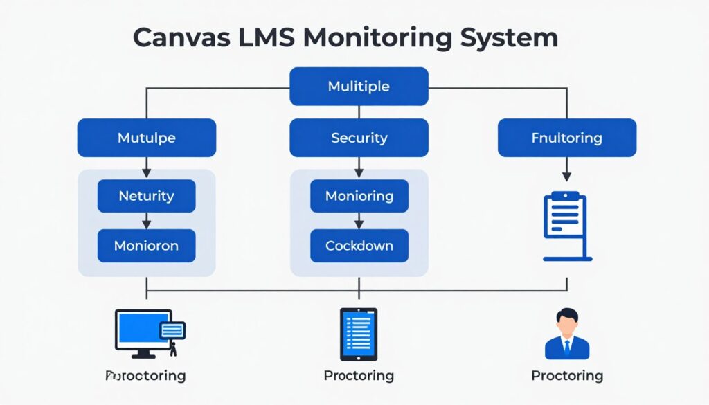Canvas監控系統技術架構圖展示多層次安全機制
