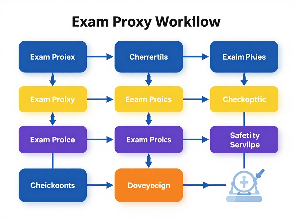 代考服務流程管理圖表展示多層次的風險控制和安全檢查機制