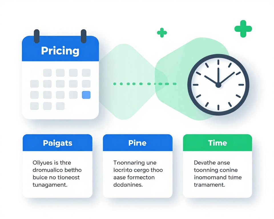 價格方案與時間管理概念圖