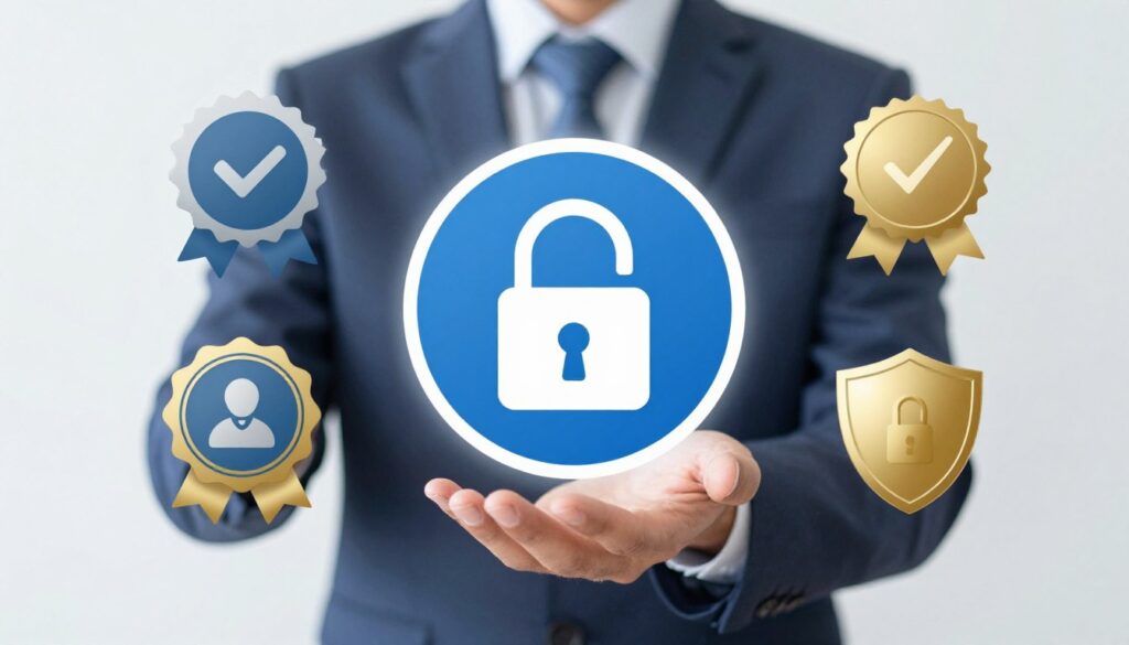 品質保證與安全保密概念的視覺化表達