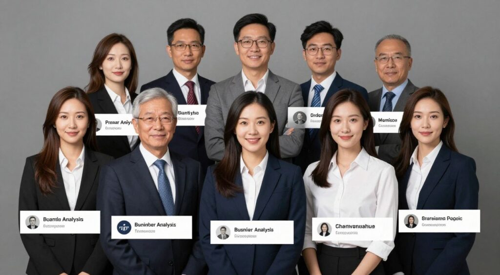 多元化專家團隊的專業形象展示