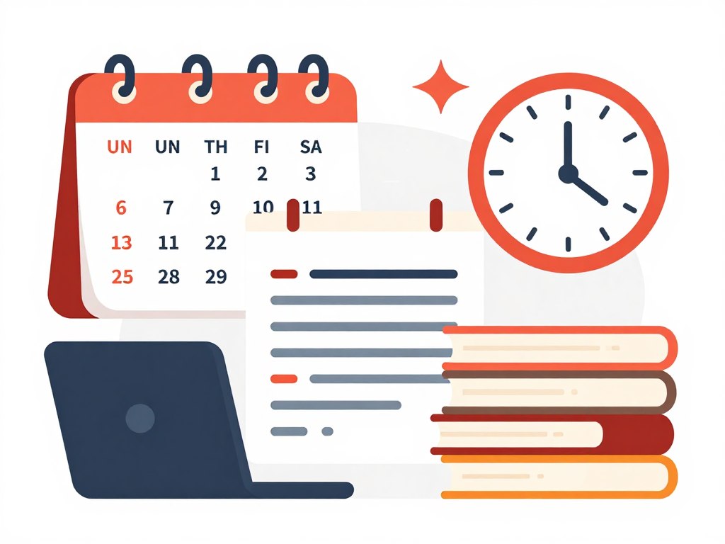 多重學業任務壓力示意圖