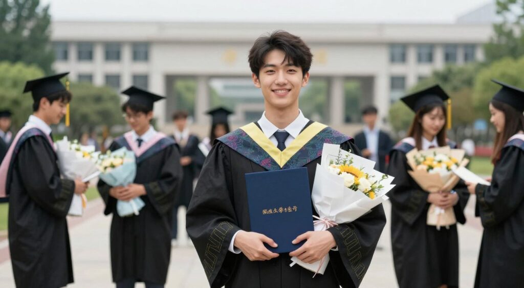 學生學術成功慶祝場景