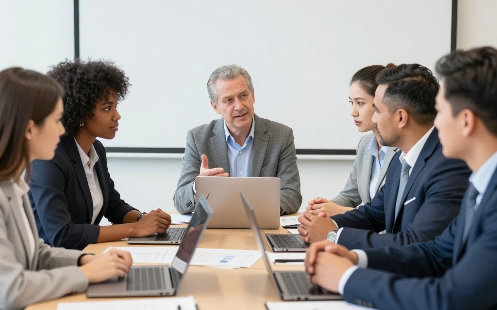 學術團隊協作討論場景