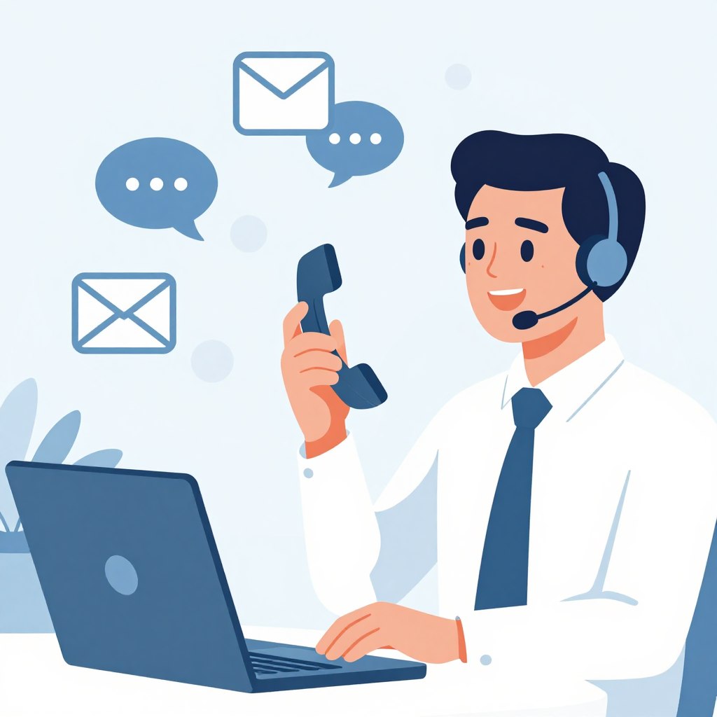 客戶服務多渠道聯繫圖示