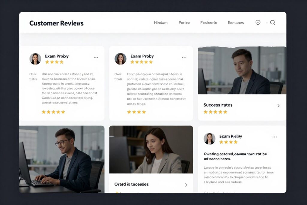 客戶評價與案例展示介面