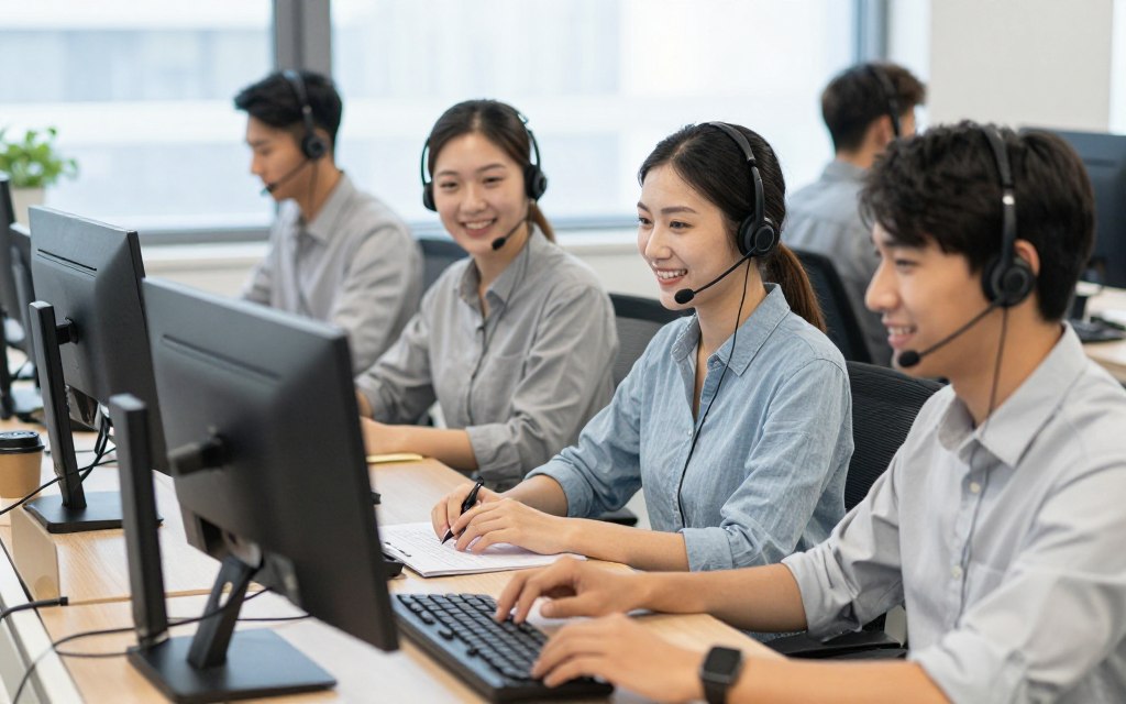 客服團隊為學生提供諮詢服務