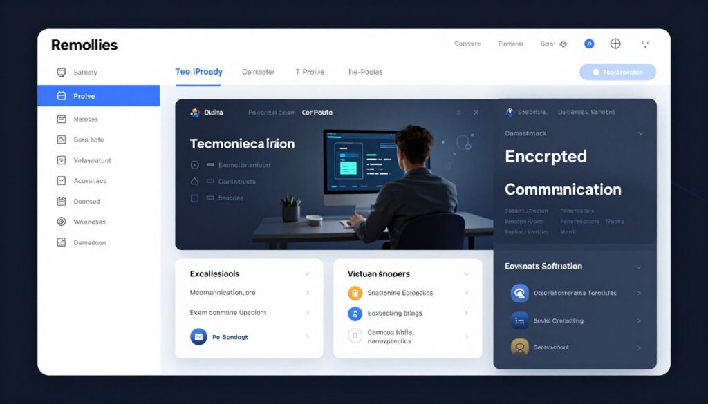 專業代考技術工具展示遠程控制與加密通訊系統