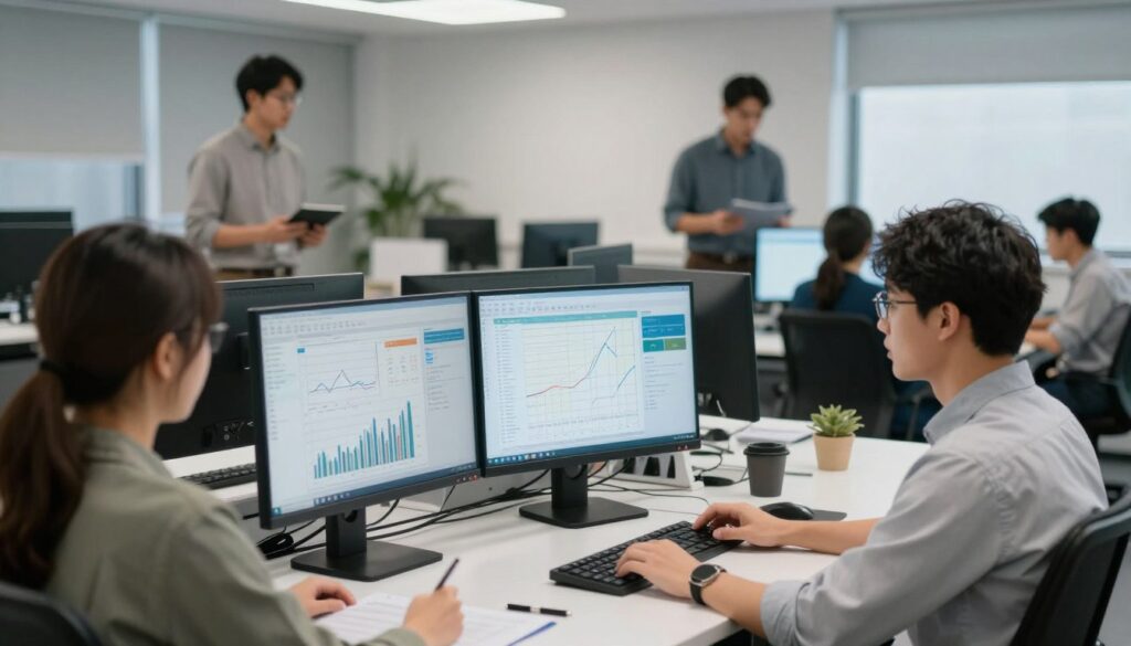 專業團隊工作場景，展現學術氛圍