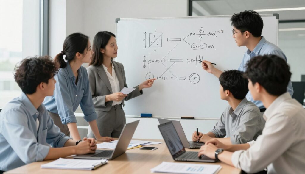 專業學術團隊工作場景