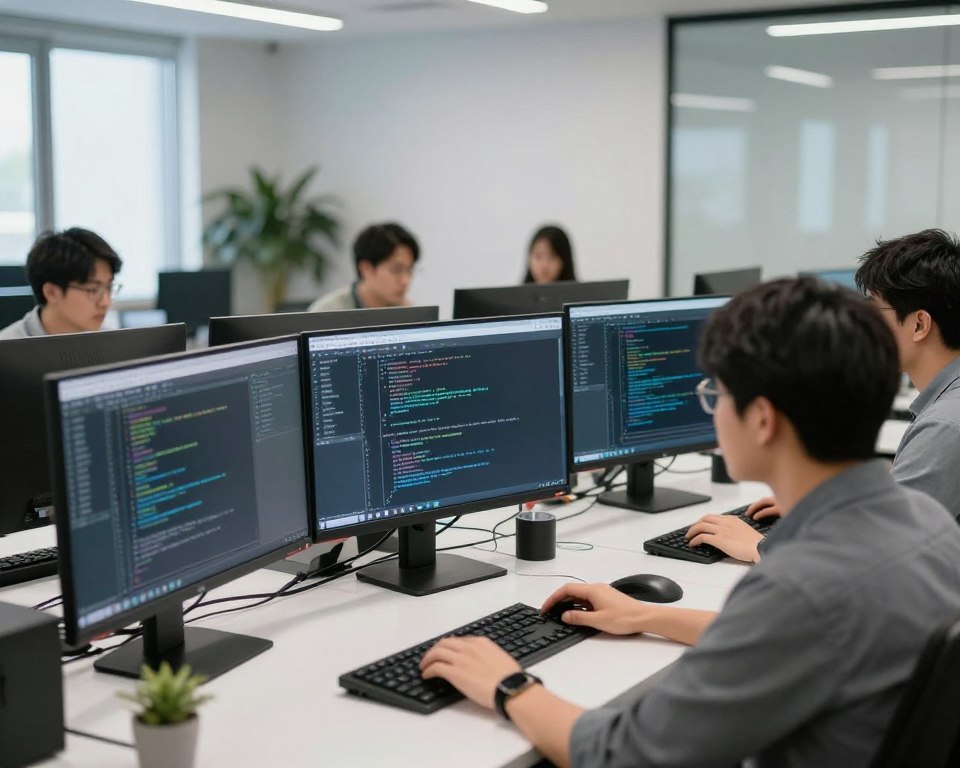 專業技術團隊工作場景展示開發與測試環境