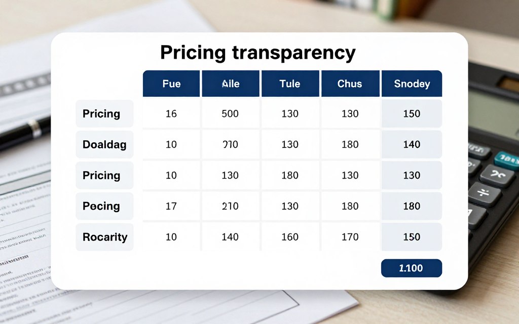 專業服務定價透明度展示