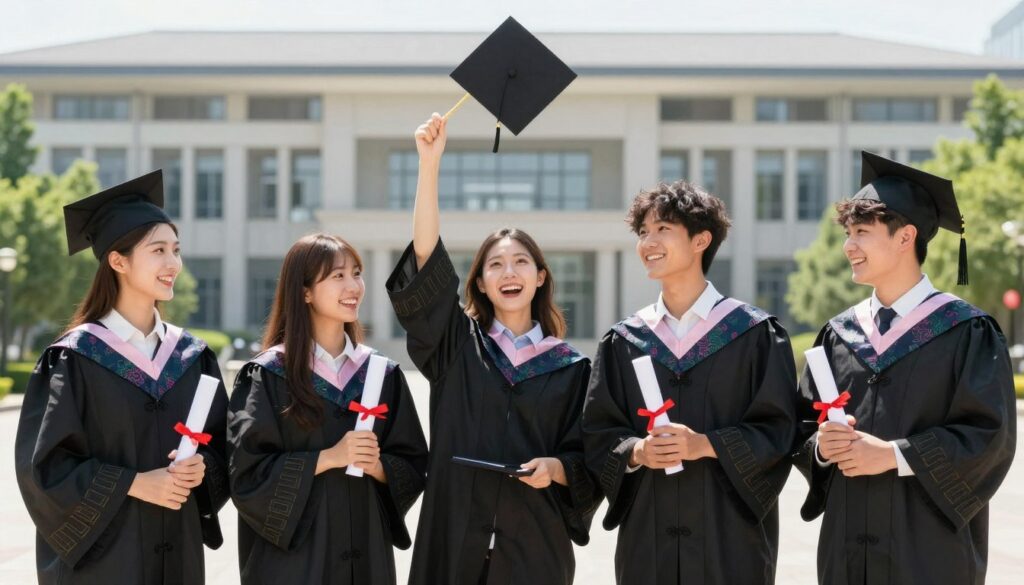 成功學生慶祝學業成就