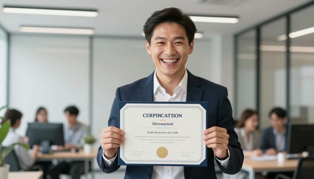 成功獲得認證慶祝