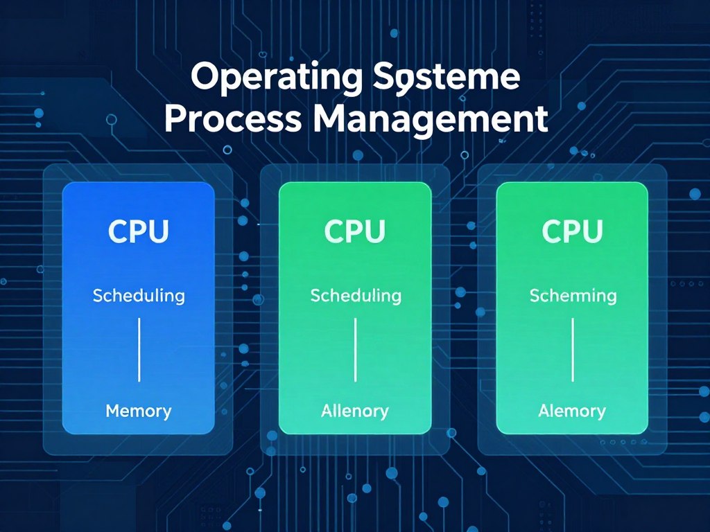 操作系統進程管理與內存分配示意圖