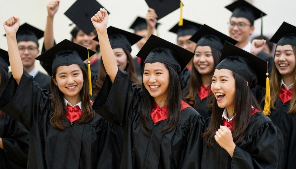 滿意客戶的成功慶祝場景