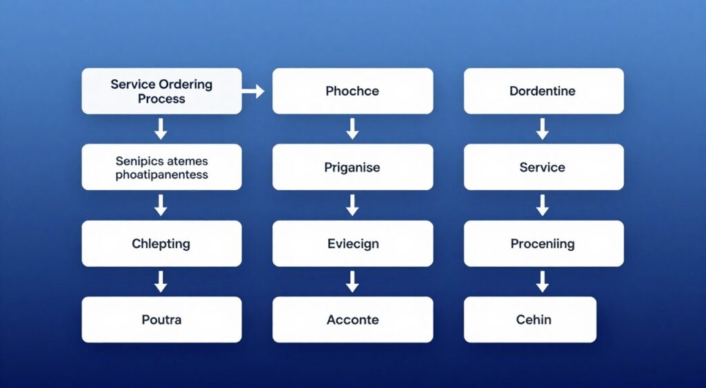 訂購流程步驟示意圖