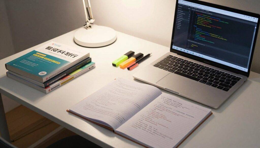 計算機科學考試準備過程展示學習資料和筆記