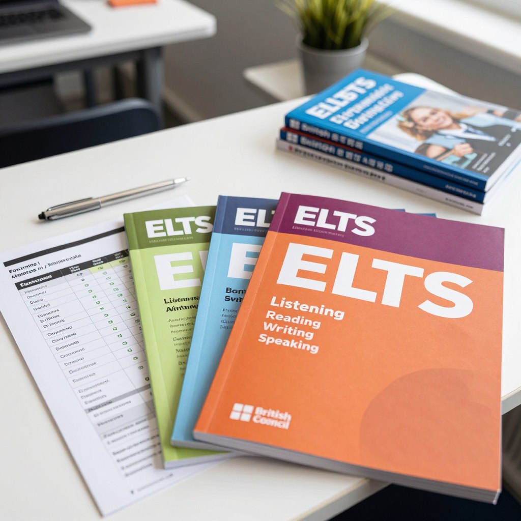 雅思考試材料和成績單展示聽說讀寫四項技能評估