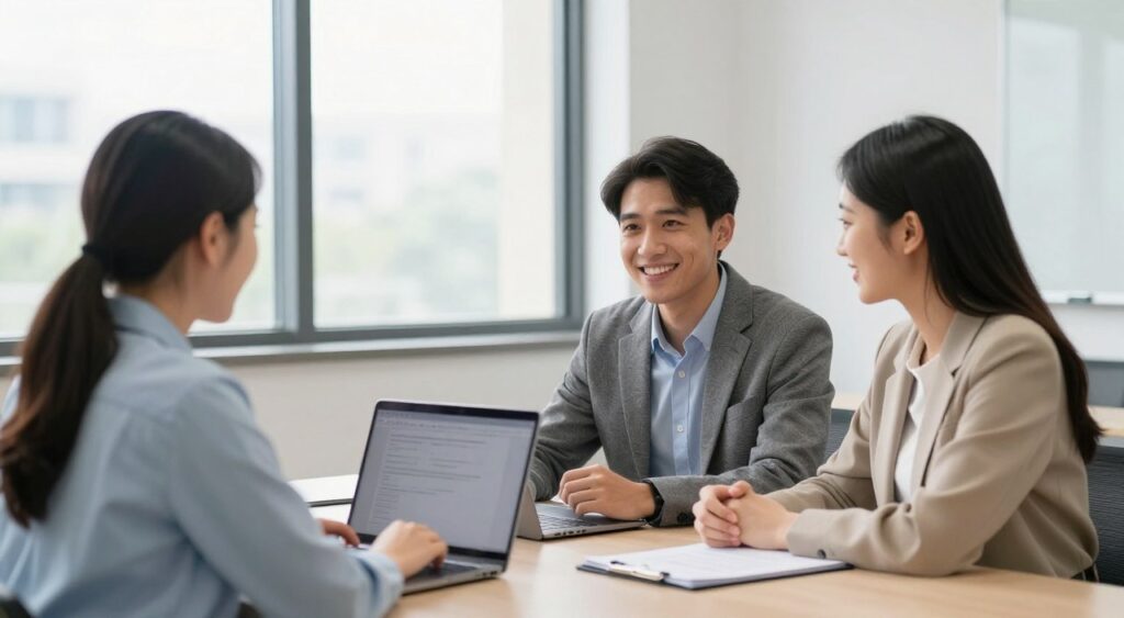 學生與導師一對一諮詢場景