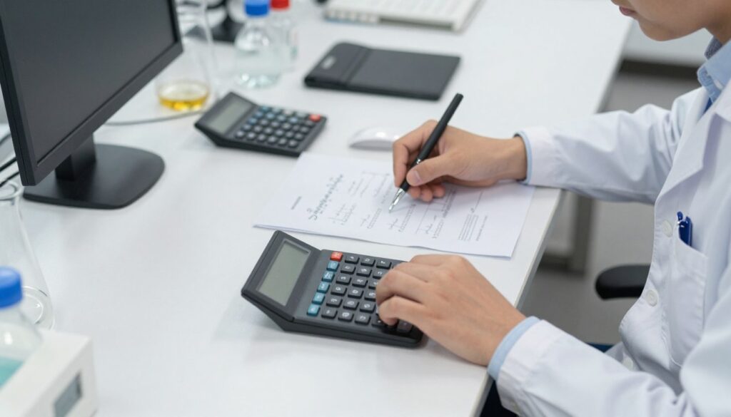 數學專家進行複雜計算分析