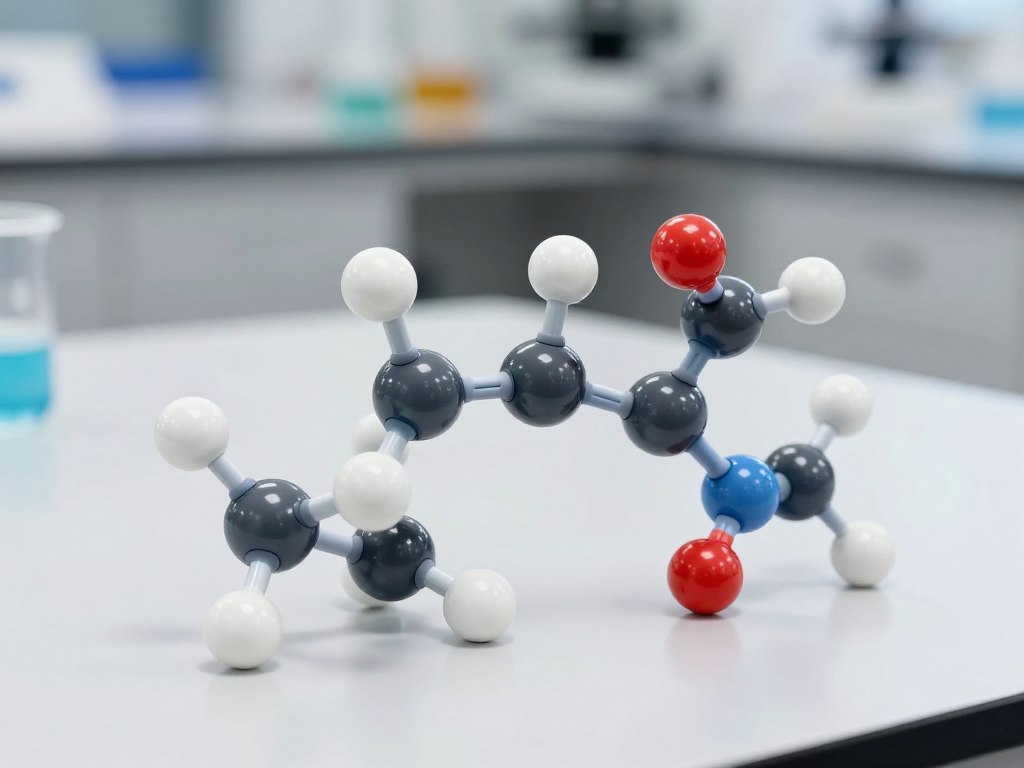有機化學分子結構模型展示複雜化合物